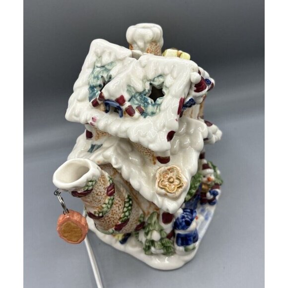 Vtg Lighted Teapot Snowman Christmas House Lamp Christmas Decor Electric - Picture 5 of 8